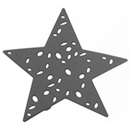 Halkskydd stjärna 6-p, antracitgrå TPE